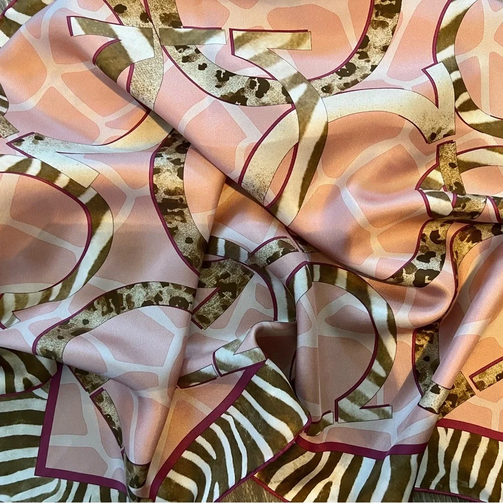 Salvatore Ferragamo silk monogram scarf 10/10 rating clean